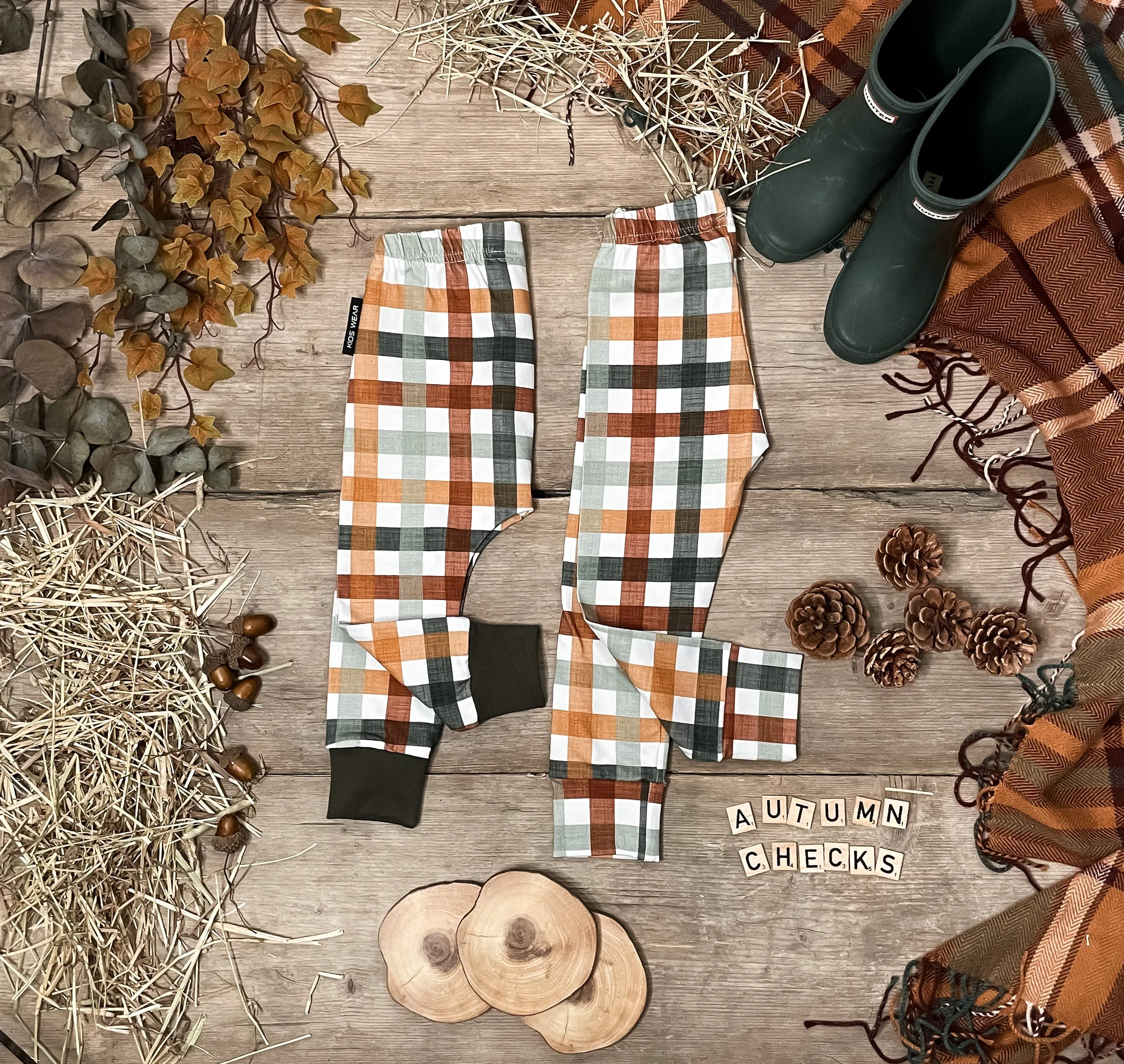 Autumn Checks Slim Harems