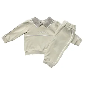 AW23 Bimbalò Beige & White Logo Stripe Tracksuit