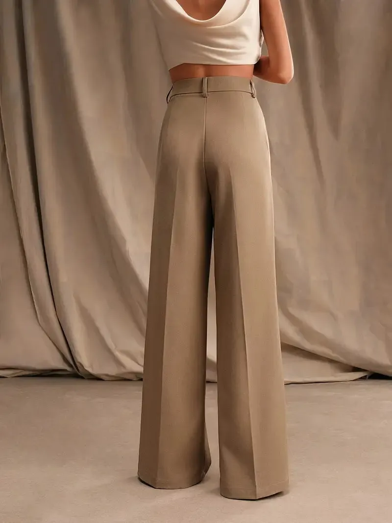 Ayla | Women's High-Waisted Wide-Leg Pants