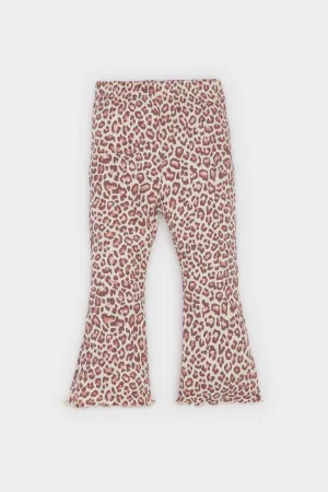 Baby Girl Leopard Patterned Corduroy Leggings