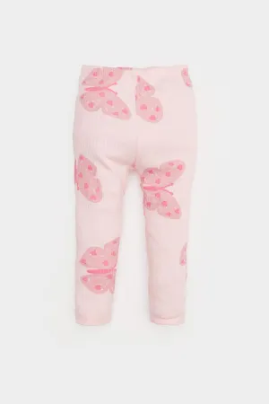Baby Girl Regular Fit Butterfly Pattern Leggings