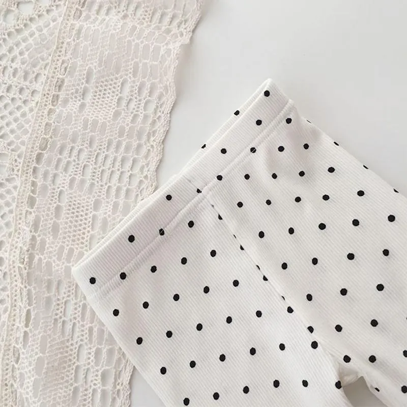Baby Pajamas Summer Thin Suit Polka Dot Girls Two-piece Home Service Children's Air-conditioning Suit Girls