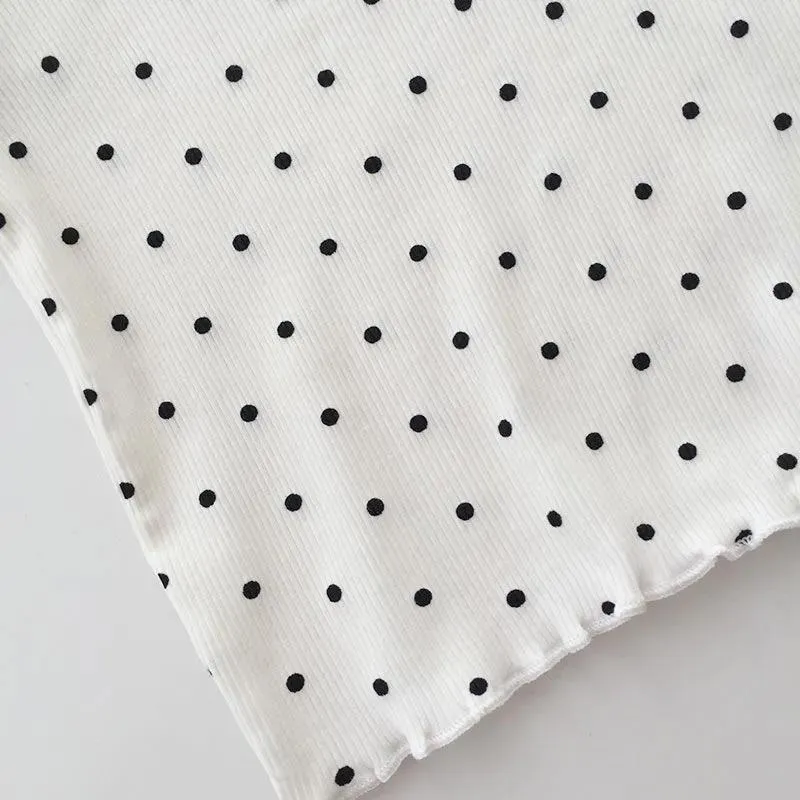 Baby Pajamas Summer Thin Suit Polka Dot Girls Two-piece Home Service Children's Air-conditioning Suit Girls