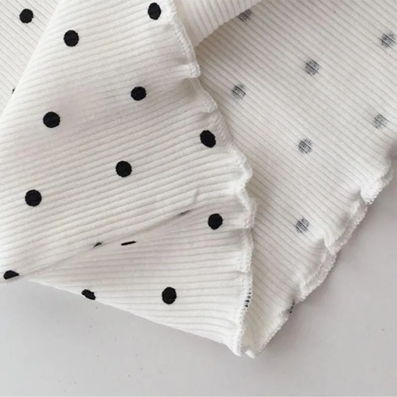 Baby Pajamas Summer Thin Suit Polka Dot Girls Two-piece Home Service Children's Air-conditioning Suit Girls