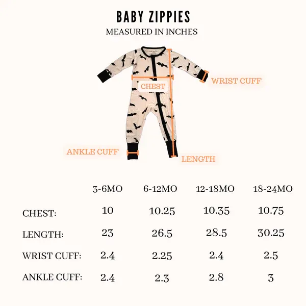 Bamboo Bat Zip Pajamas