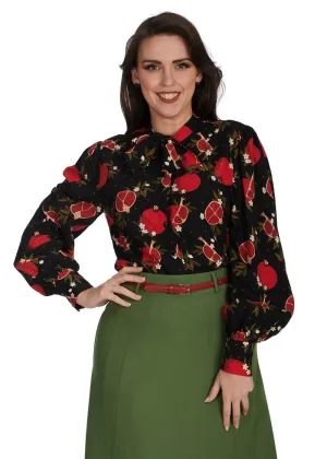 Banned Pomegranate 40's Blouse Black