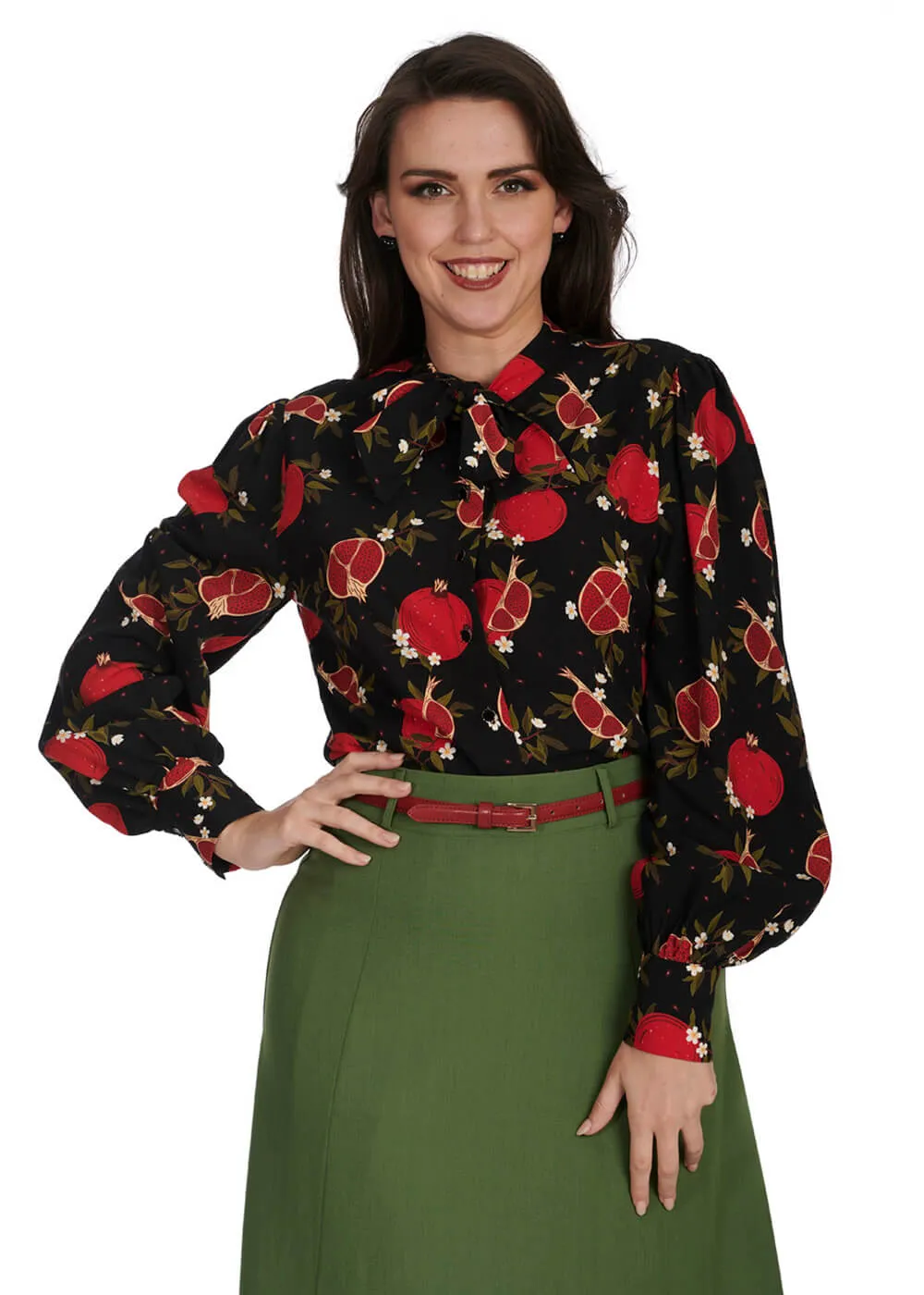 Banned Pomegranate 40's Blouse Black