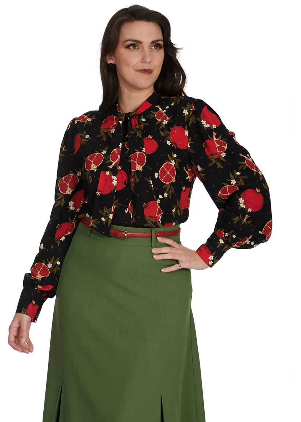 Banned Pomegranate 40's Blouse Black