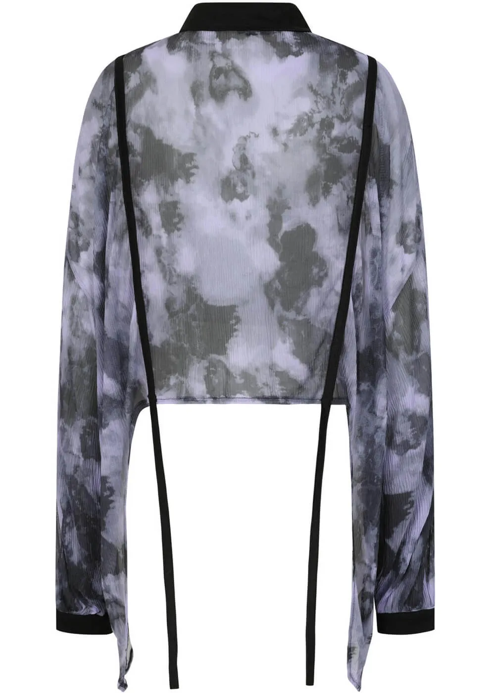 Banned Selene Mesh Blouse Black Lilac