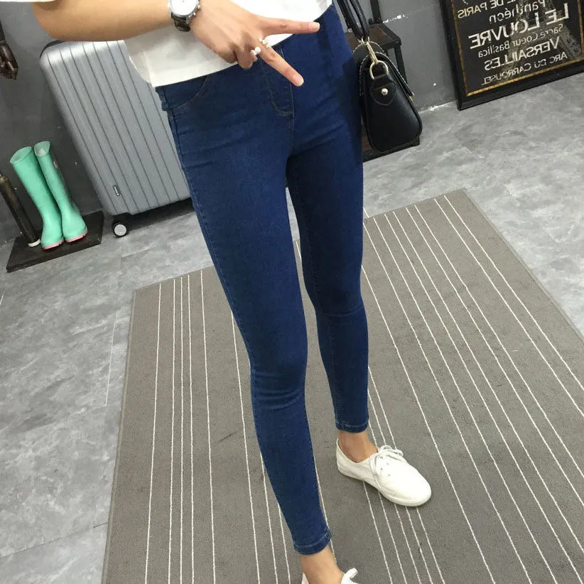 Basic Skinny Women Jeans Ankle Nine Pants Slim Elastic Denim Pants Leggings Female Cotton Jeggings Jeans Women