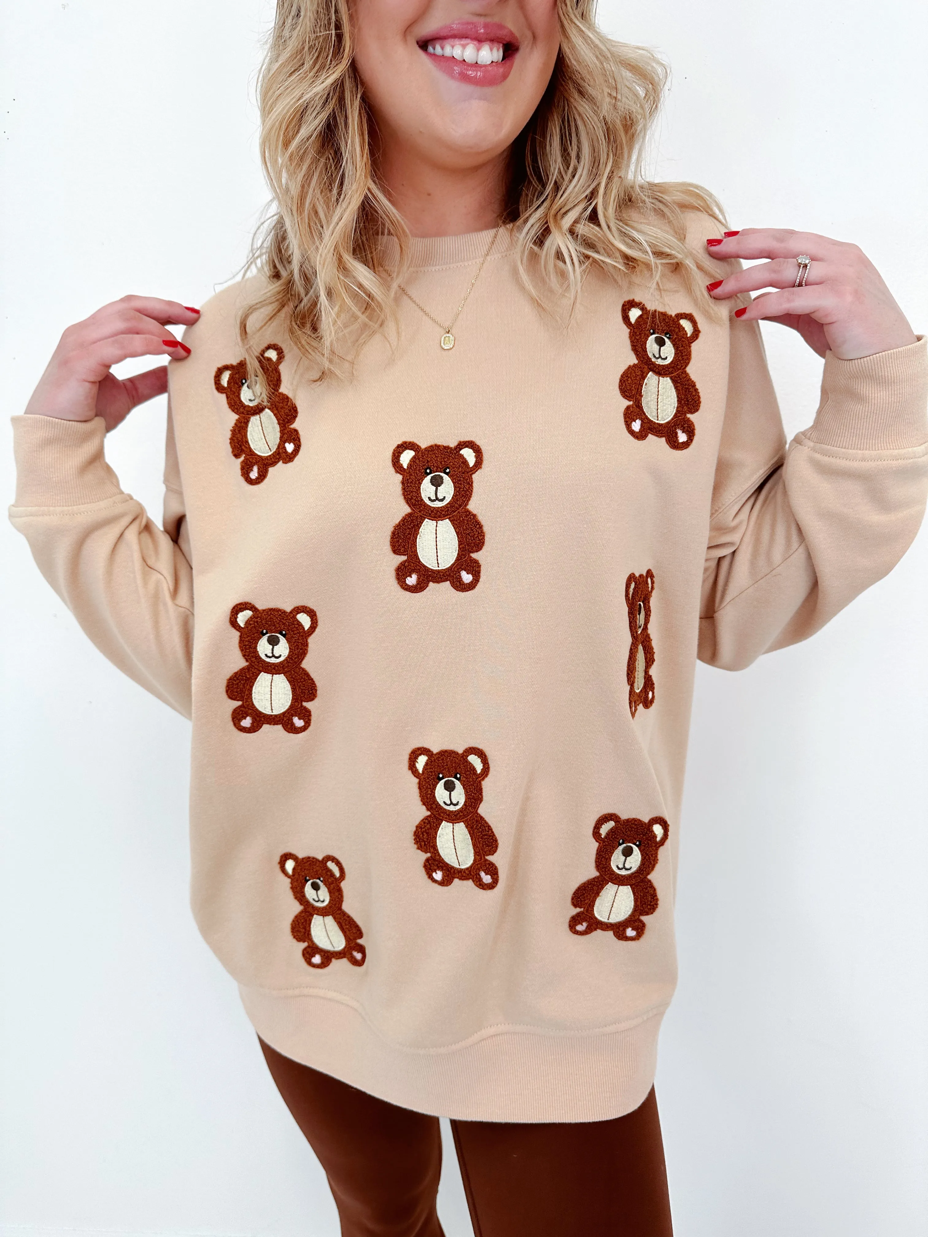 Bear Hugs Embroidered Sweatshirt