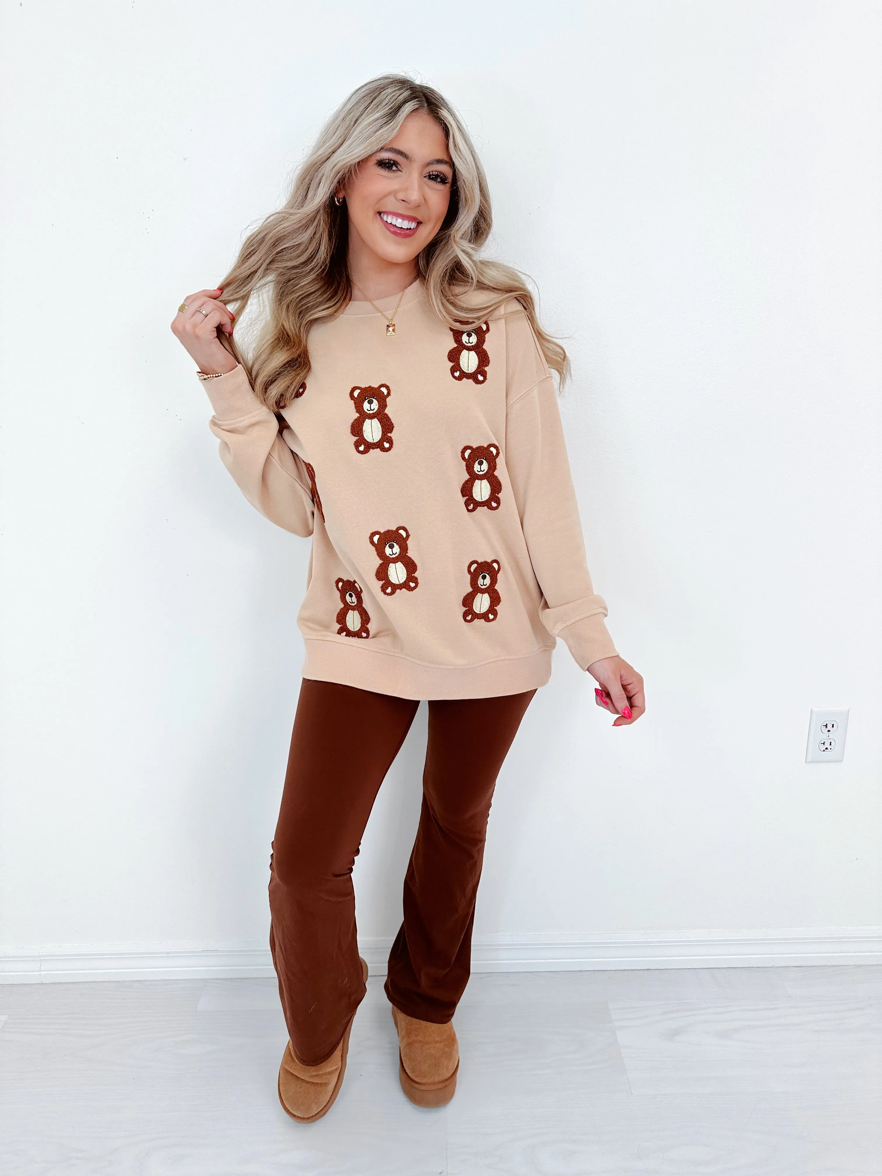 Bear Hugs Embroidered Sweatshirt