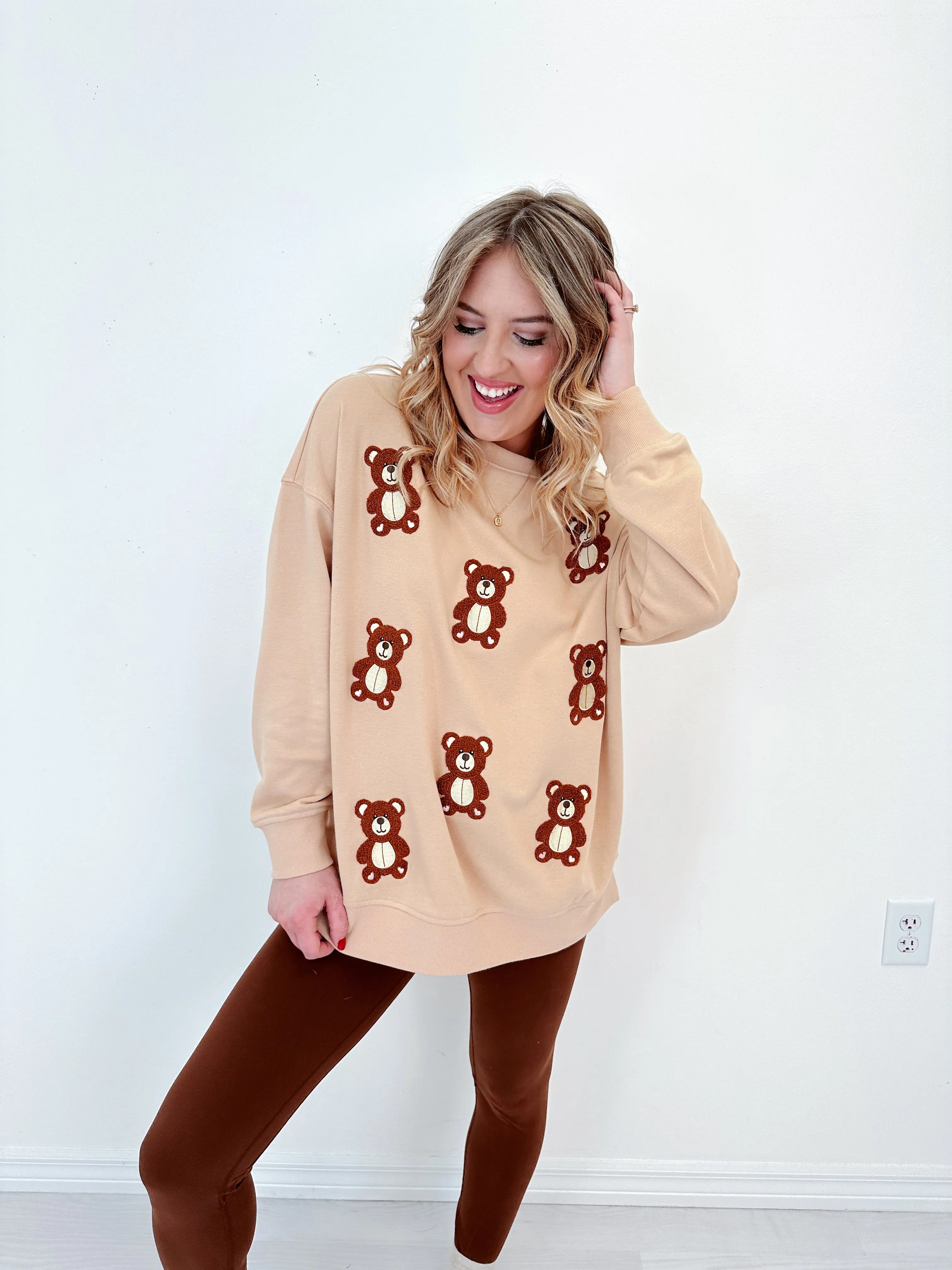 Bear Hugs Embroidered Sweatshirt