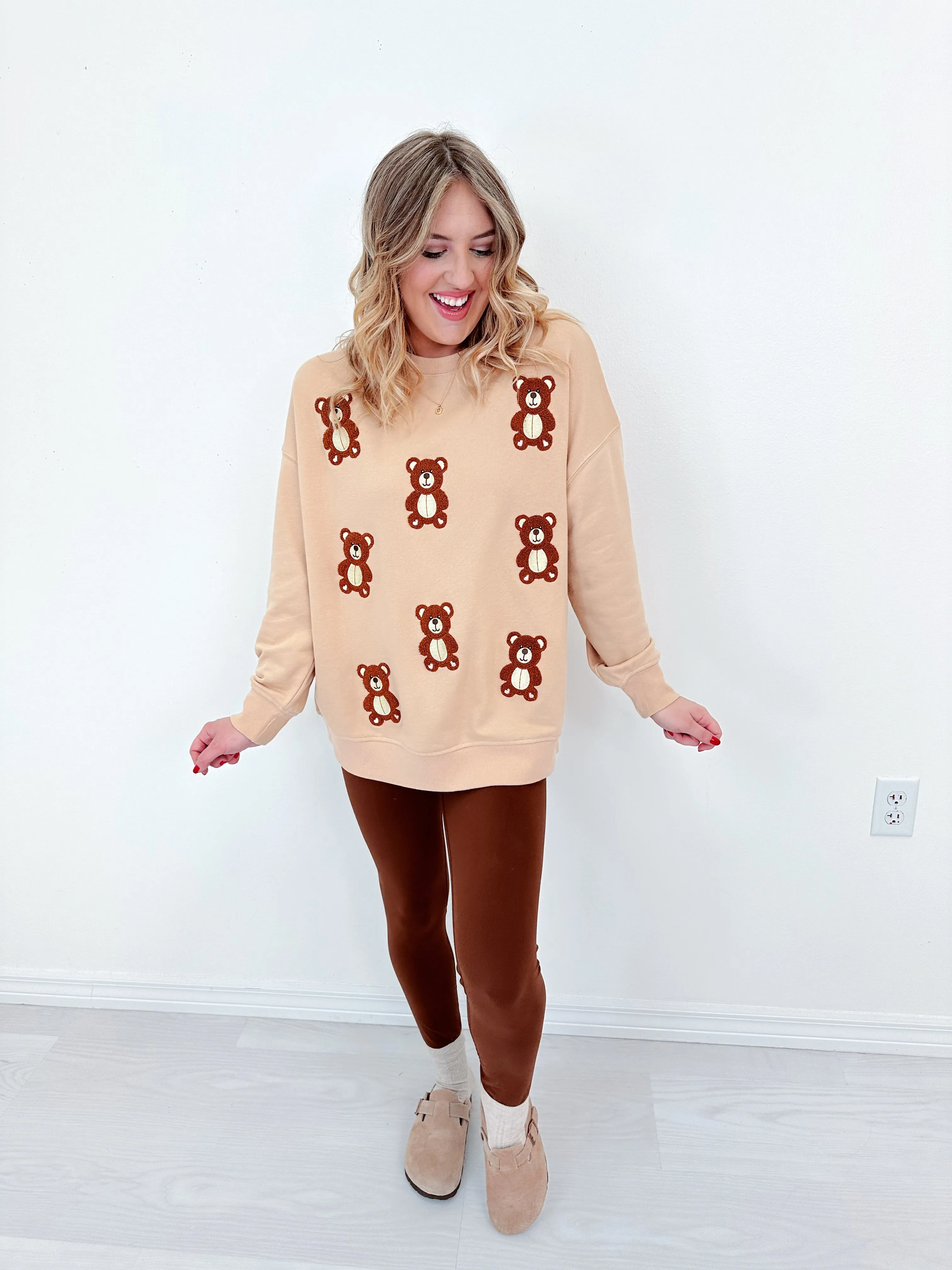Bear Hugs Embroidered Sweatshirt