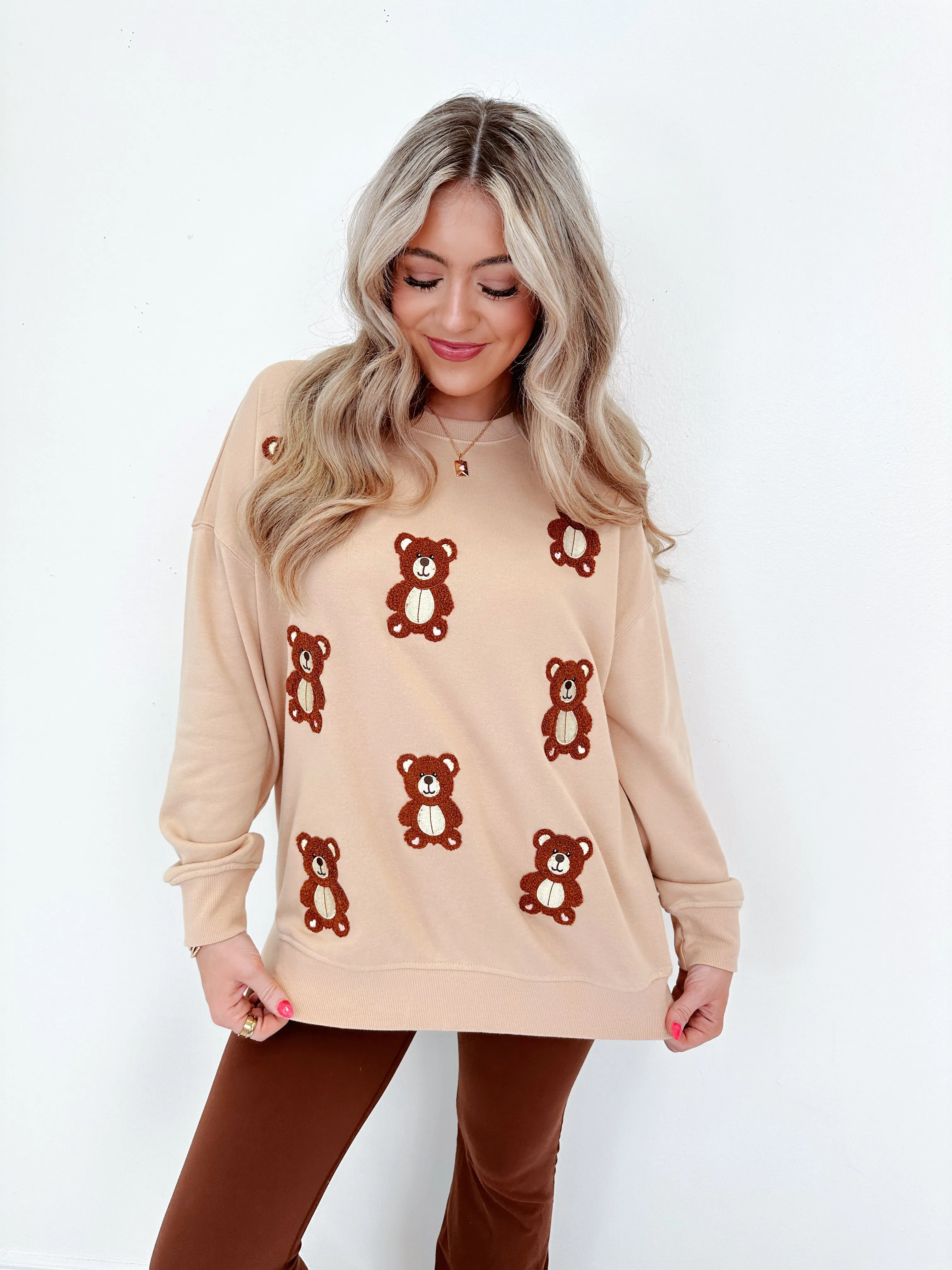 Bear Hugs Embroidered Sweatshirt