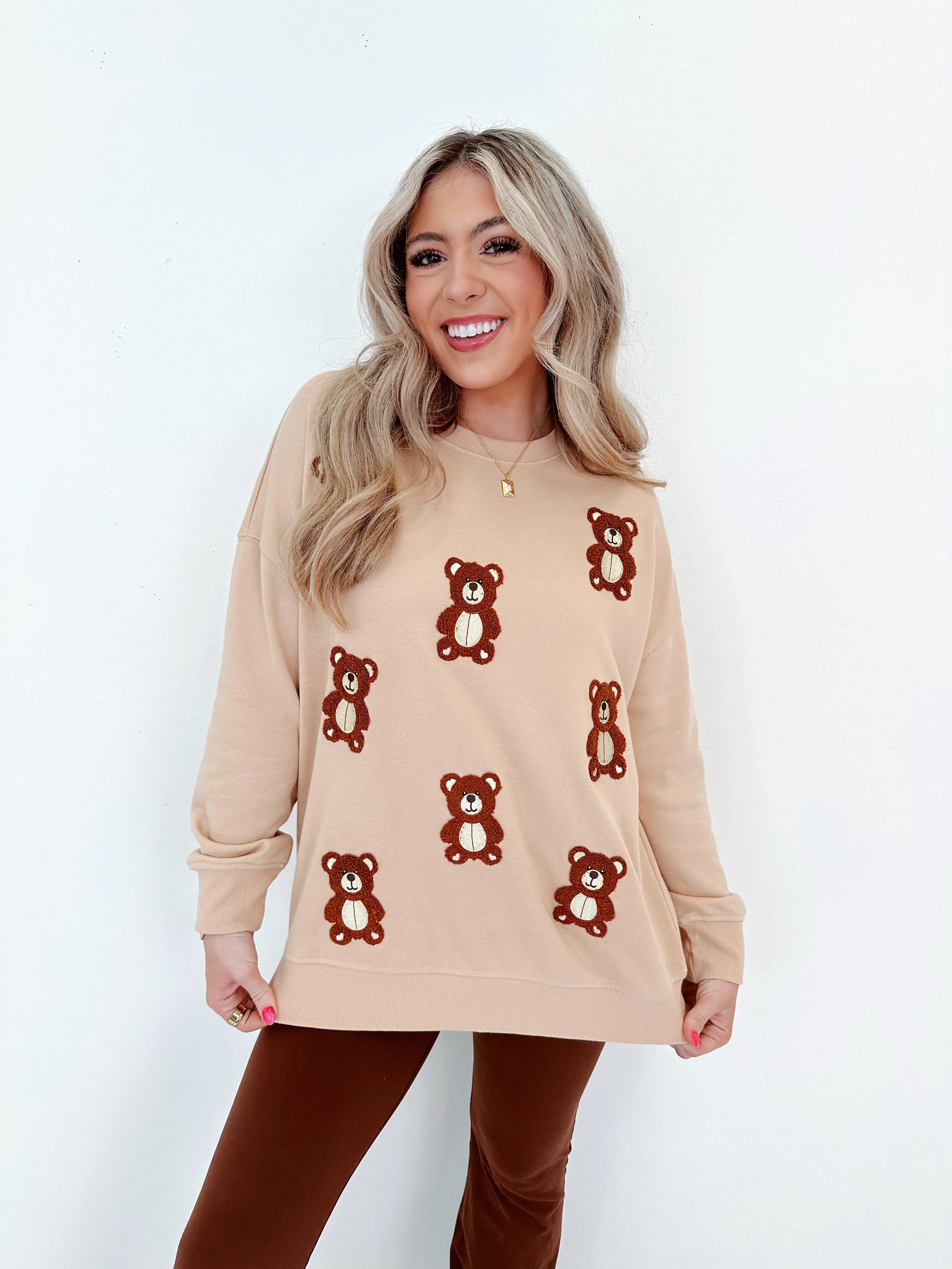Bear Hugs Embroidered Sweatshirt