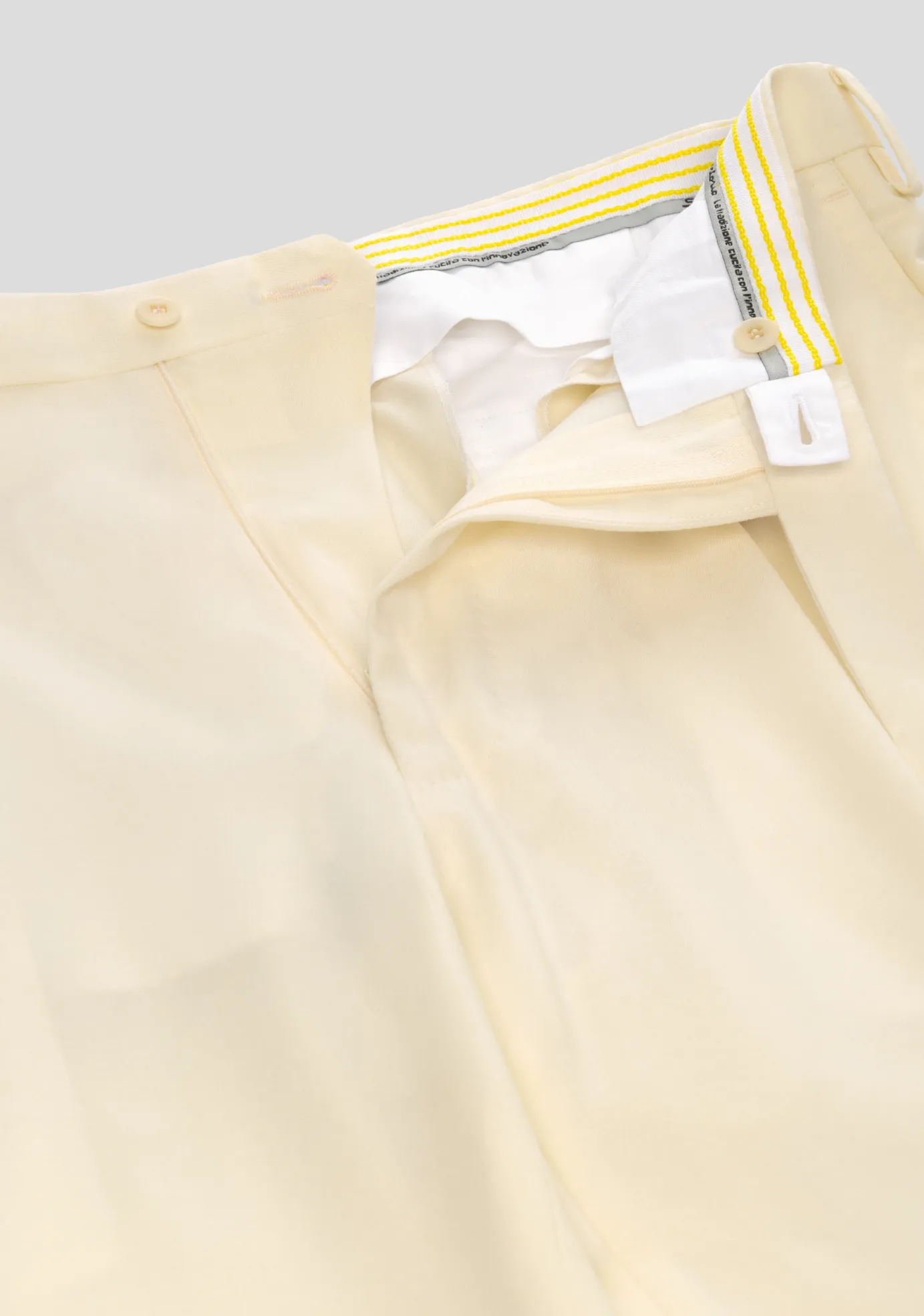 Beige Virgin Wool Cargo Trousers