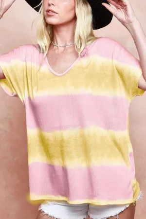 BiBi Tiedye Printed Hacci Knit Top
