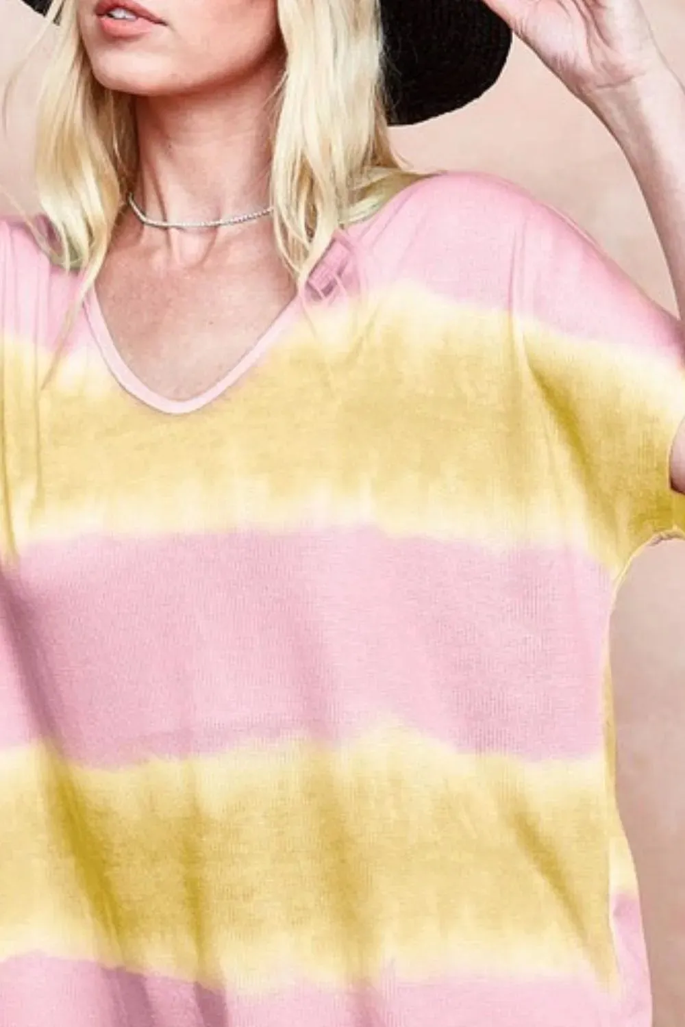 BiBi Tiedye Printed Hacci Knit Top
