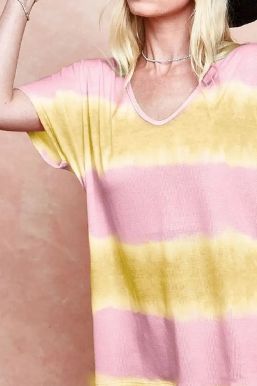 BiBi Tiedye Printed Hacci Knit Top