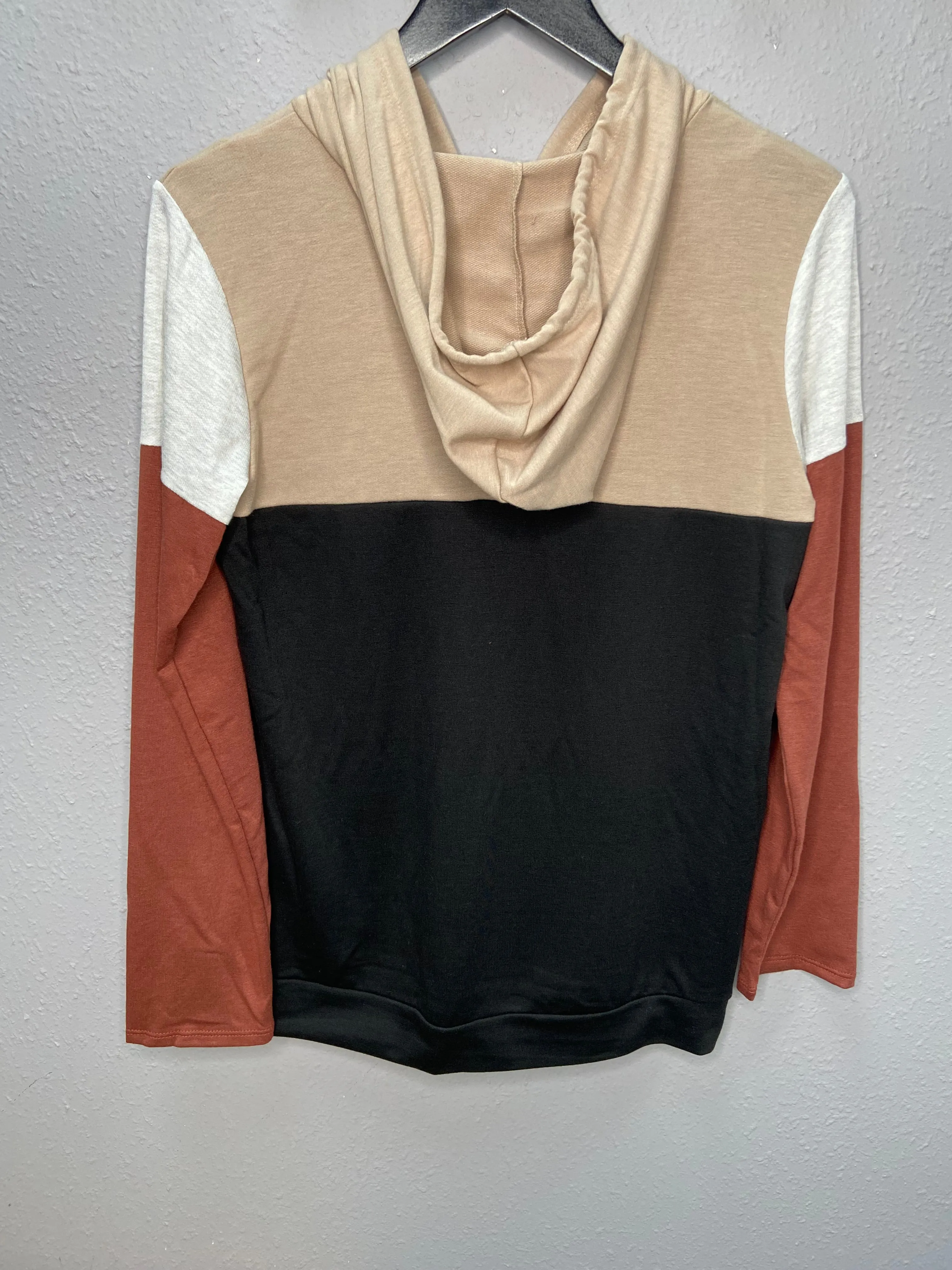 Black and Tan 1/3 Zippered Hoodie