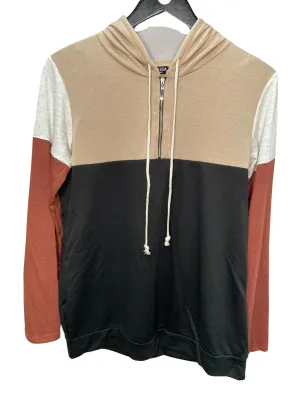 Black and Tan 1/3 Zippered Hoodie
