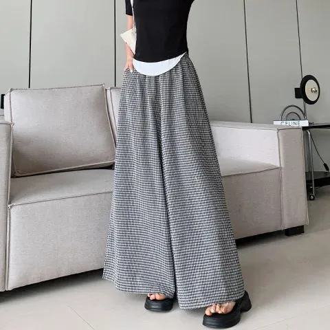 Black Ultra Wide Textured Pants