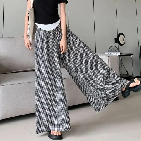 Black Ultra Wide Textured Pants