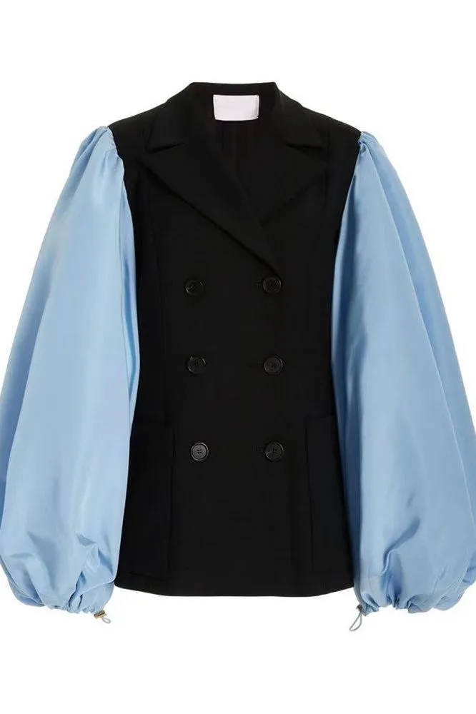 Blouse and pant patch vest suit