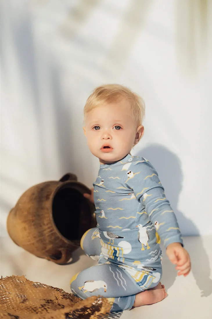 Blue Beach Baby Leggings - LAST ONE 2-6 months