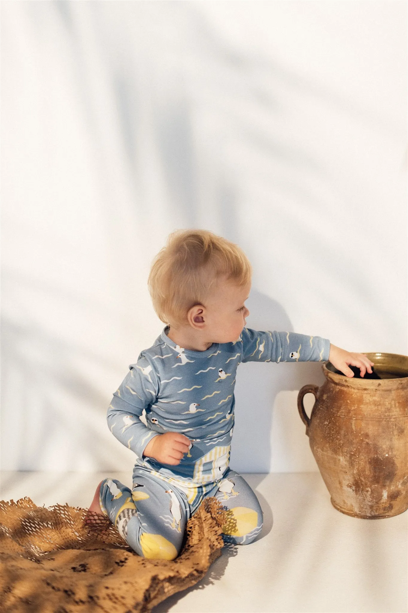 Blue Beach Baby Leggings - LAST ONE 2-6 months