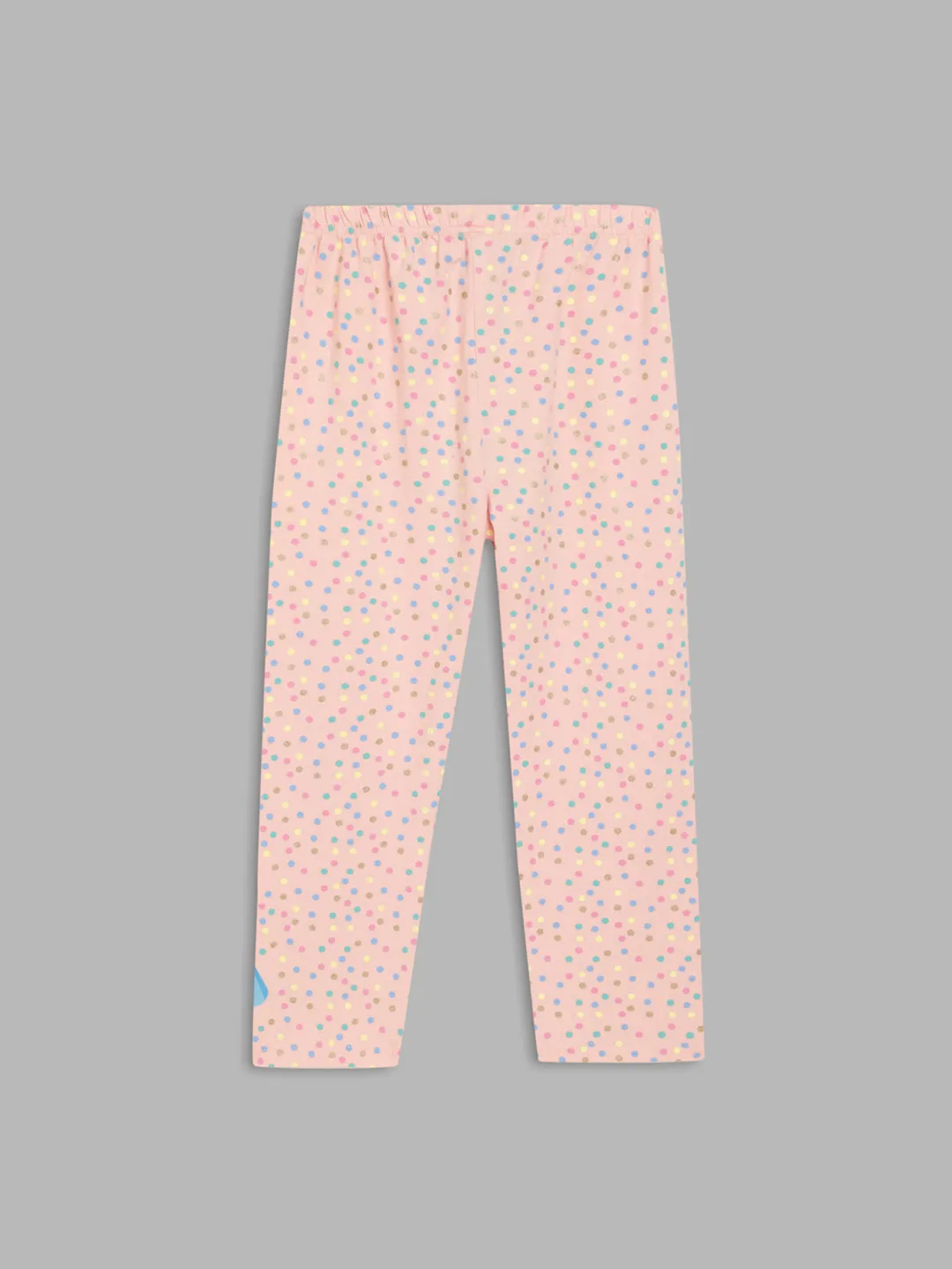 Blue Giraffe Girls Pink Printed Regular Fit Legging