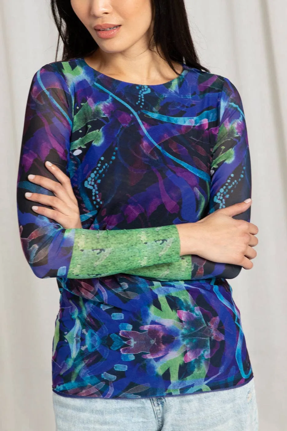 Blue Tide - Florence Double Sheer Top