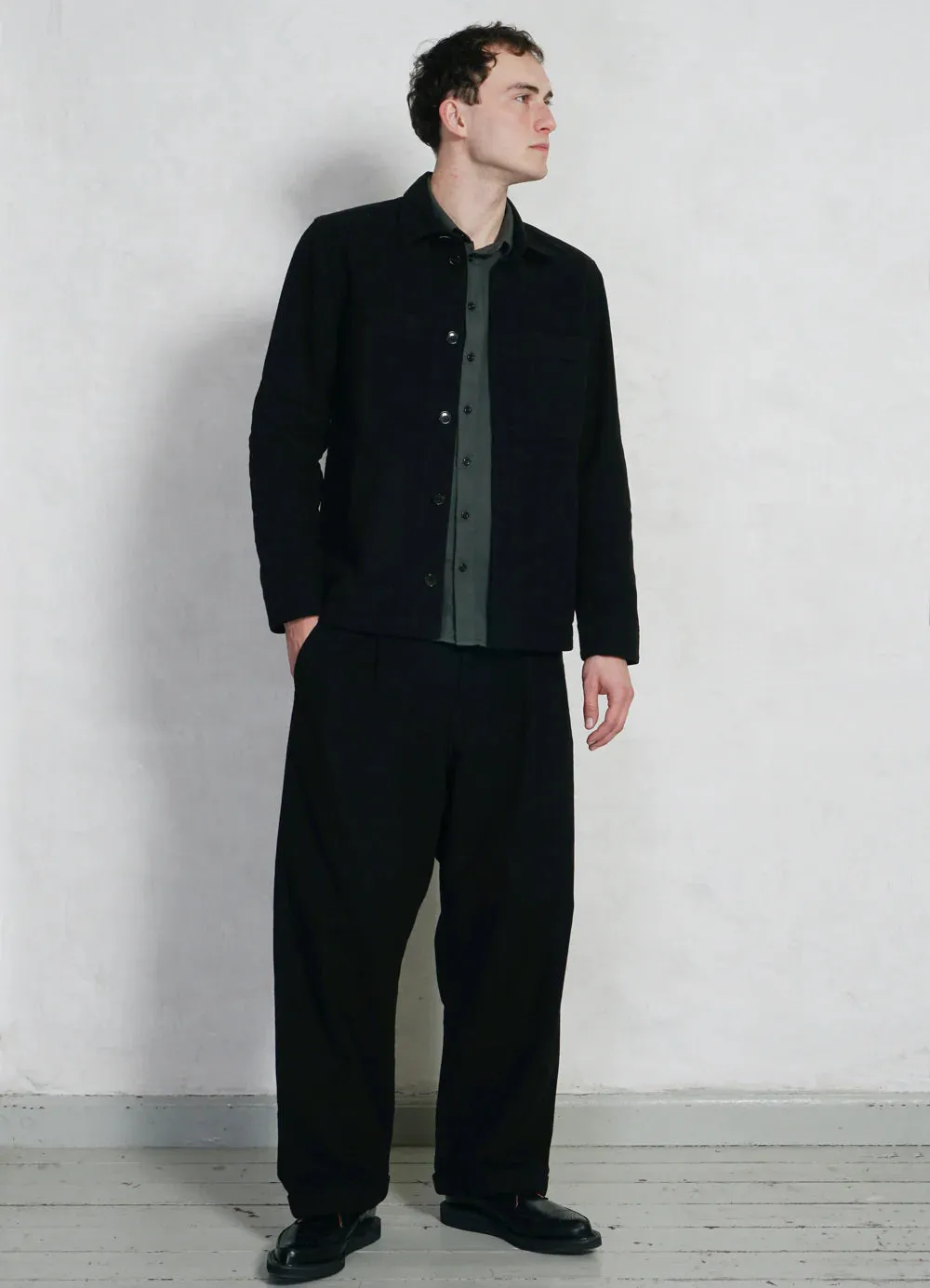BOBBY WIDE PLEATED TROUSERS