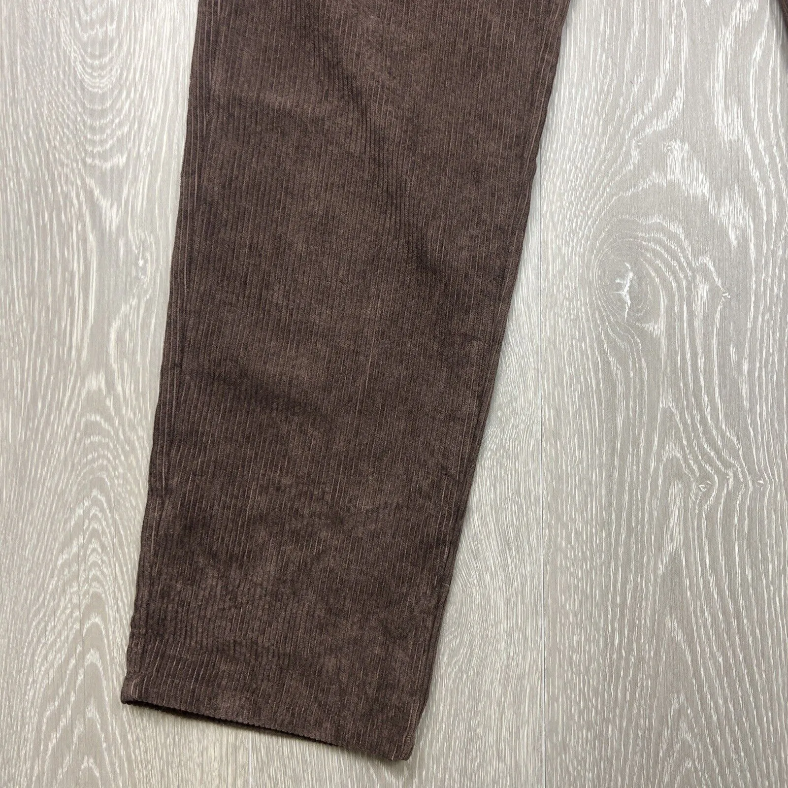 Boohoo Man Mens Cord Relaxed Fit Chocolate Pants Size 32R