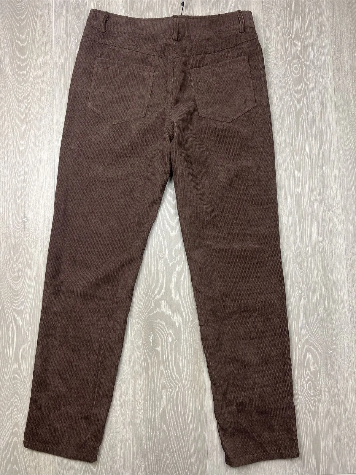 Boohoo Man Mens Cord Relaxed Fit Chocolate Pants Size 32R