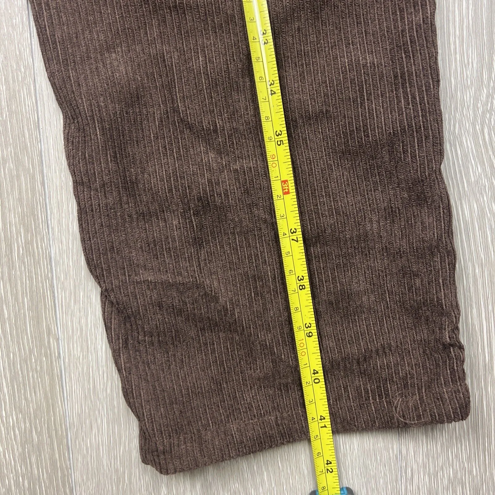 Boohoo Man Mens Cord Relaxed Fit Chocolate Pants Size 32R
