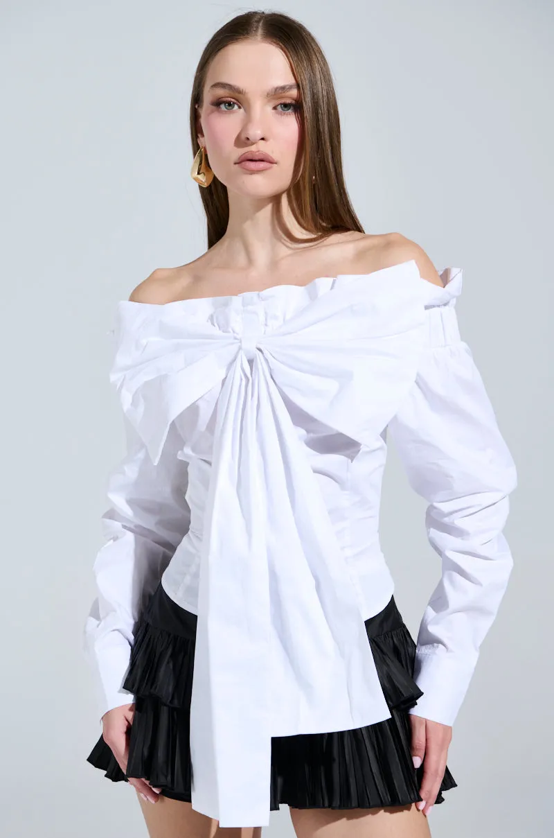 BOWED UP BLOUSE