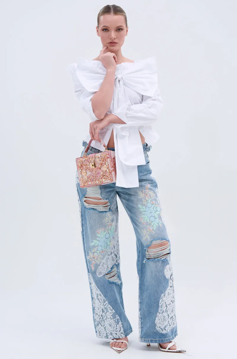 BOWED UP BLOUSE