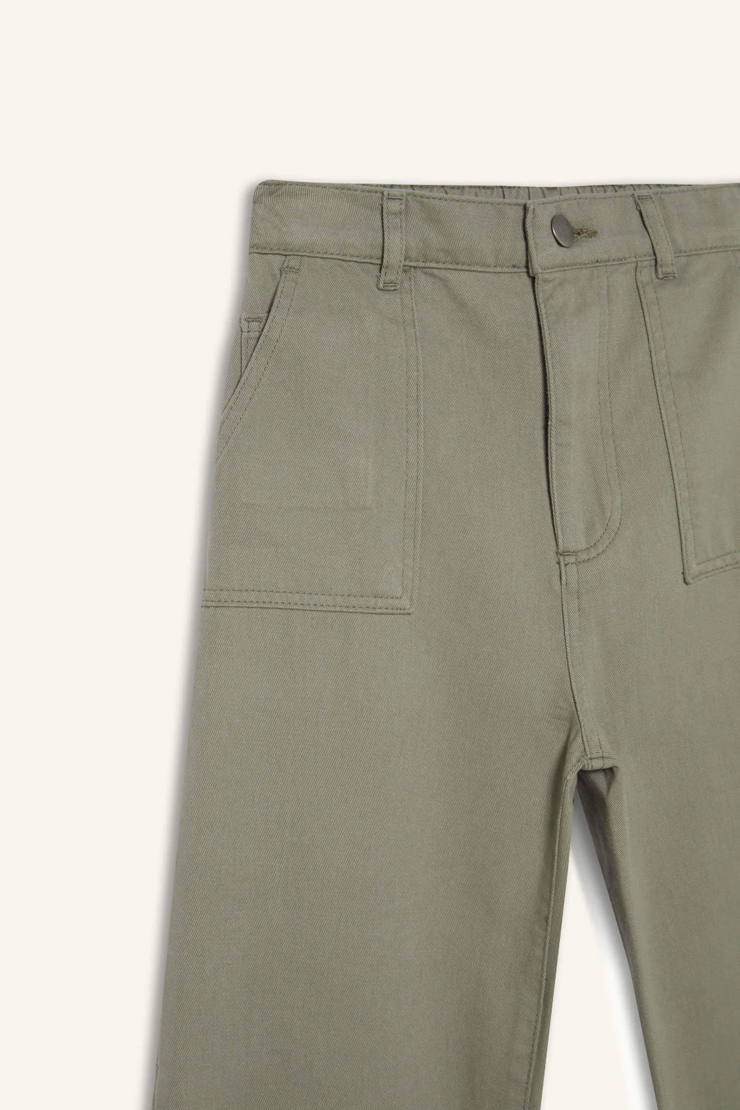Boy Wide Leg Standard Leg Gabardine Trousers