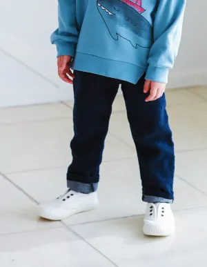 Button Trousers Navy