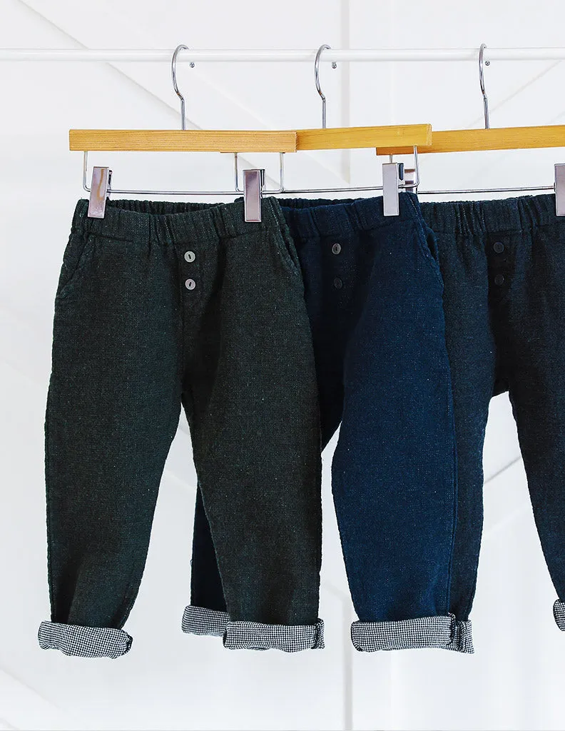 Button Trousers Navy