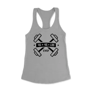 Carbon Valley CrossFit 45 45=135 Women's Racerback Tank Top