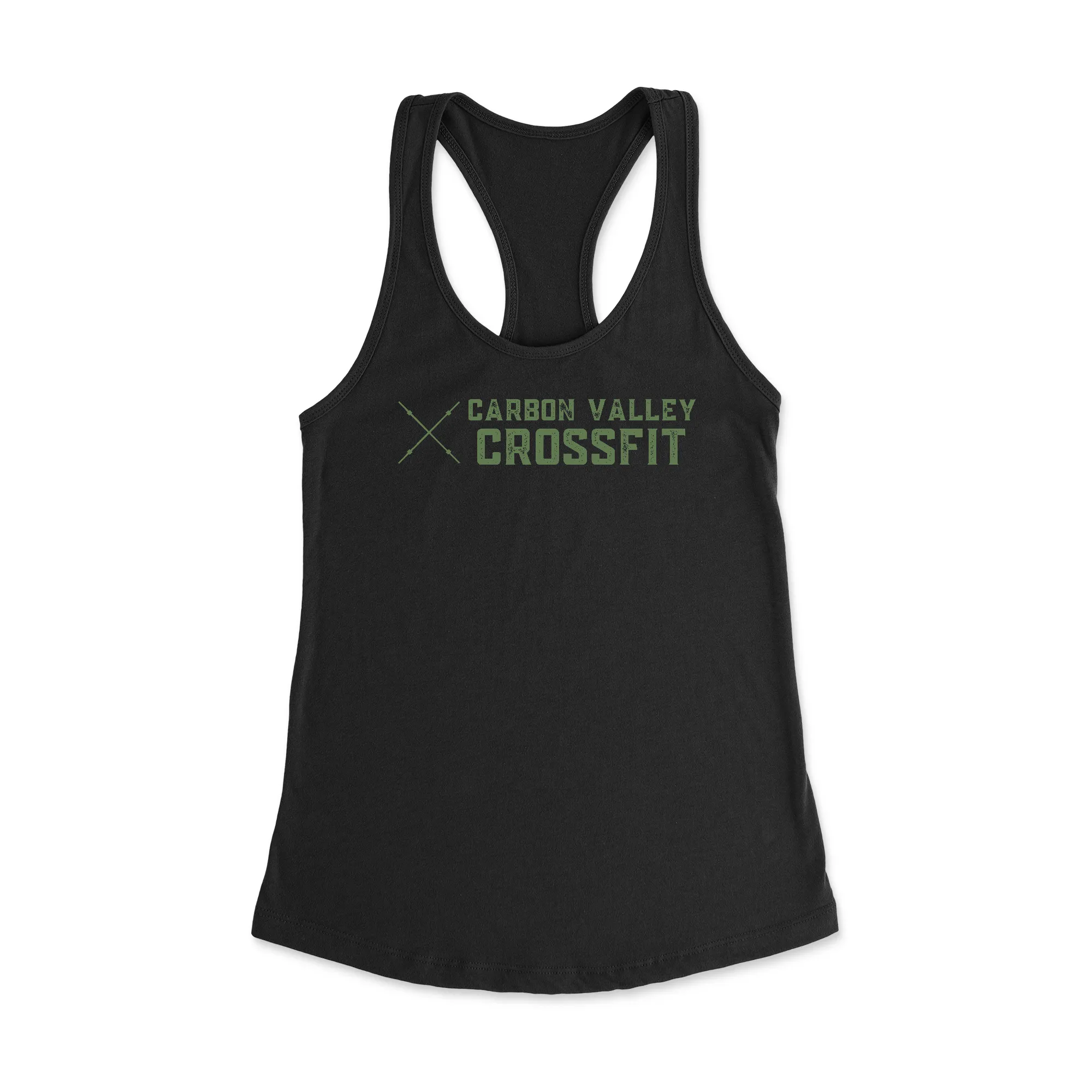 Carbon Valley CrossFit CVCF Barbell Women's Racerback Tank Top