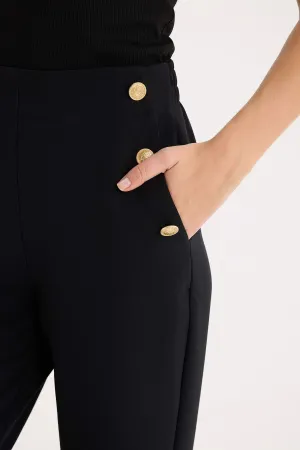 Carrot Fit Carrot Mold Fabric Pants Basic Plain Pale With Simple Pocket