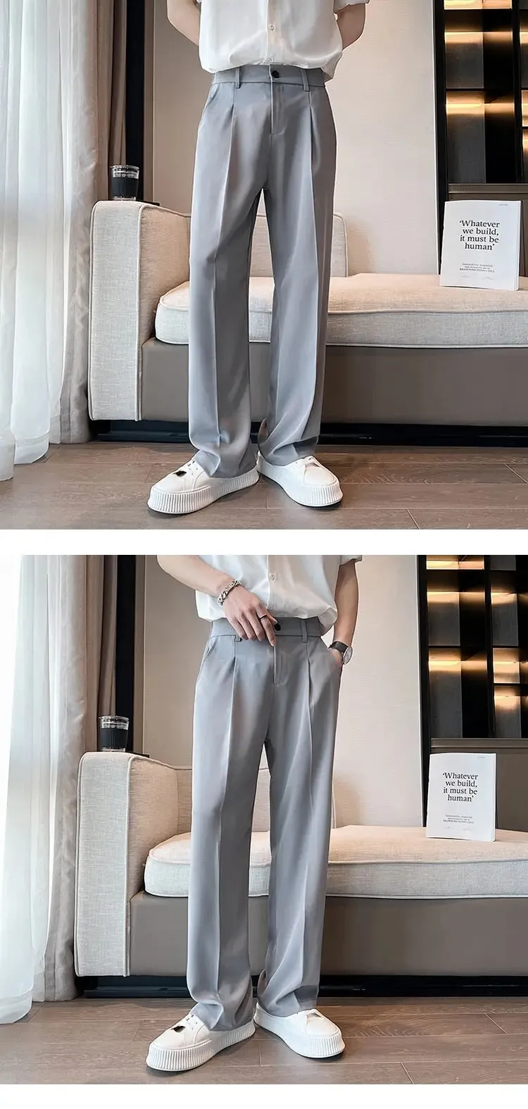 Casual Wide Leg Trousers For Men