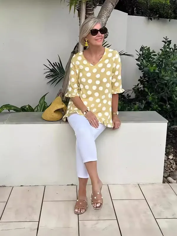 Celeste – Relaxed Polka Dot Tunic