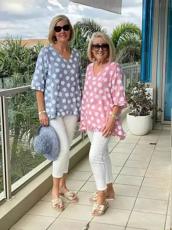 Celeste – Relaxed Polka Dot Tunic