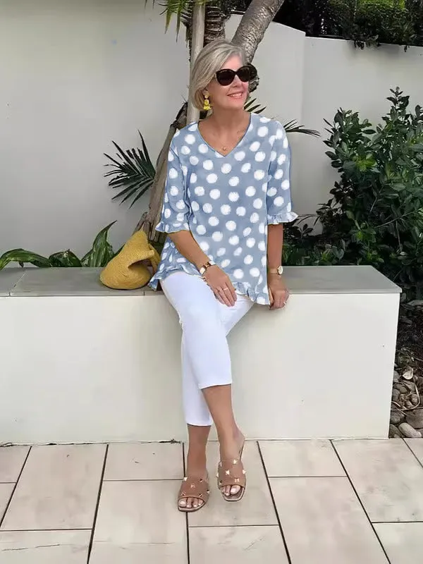 Celeste – Relaxed Polka Dot Tunic