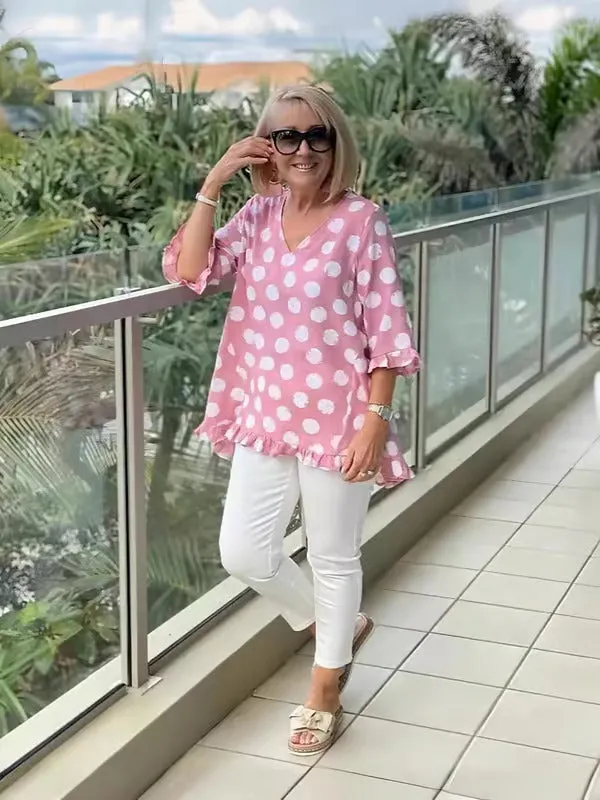 Celeste – Relaxed Polka Dot Tunic